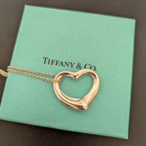 Tiffany Elsa Peretti Open Heart Pendant in sterling silver 27 mm